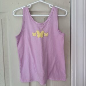 Cat & Jack Lilac Tank with Yellow Butterfly Details